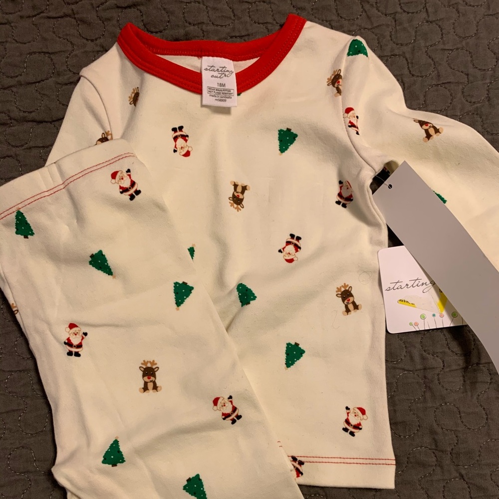 New cute 18 mo Christmas jammies